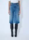 Chloé Contrast Denim Shorts In Blue