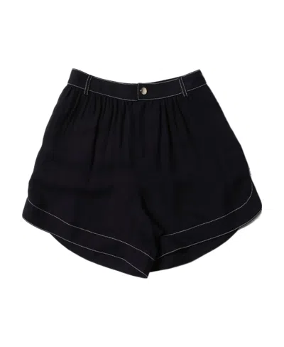 Chloé Contrast-stitched Shorts In Black