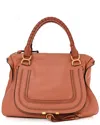 Chloé Coral Calfskin Leather Large Marcie Satchel (authentic Pre-loved)