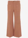 Chloé Coral Cropped Bootcut Pants