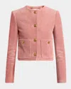 Chloé Cropped Corduroy Jacket Jackets Rose In Wild Pink