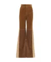 Chloé Triple Brown Retro Flared Corduroy Pants In Brown