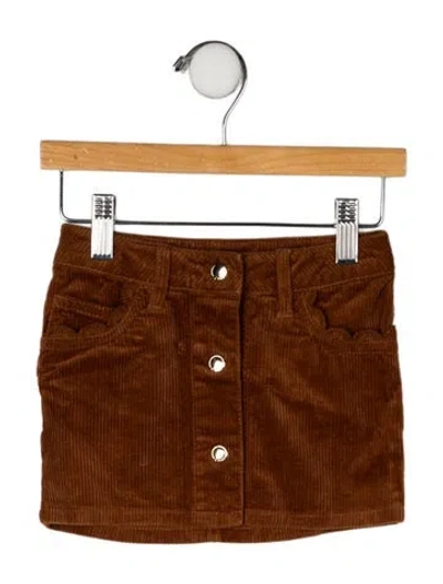 Pre-owned Chloé Babies' Corduroy Skirt In Brown