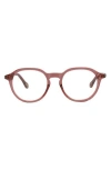 Chloé Core 47mm Round Optical Glasses In Pink Pink Transparent