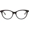 Chloé Core 49mm Cat Eye Optical Glasses In Brown Brown