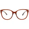Chloé Women's Ch0058oa 53mm Optical Frames In Brown Gold Transparent
