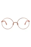 Chloé Core 53mm Round Optical Glasses In Brown