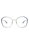 Chloé Round-frame Metal Optical Frames In Blue Blue Transparent