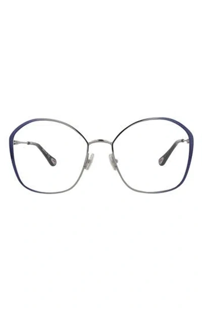 Chloé Core 57mm Rectangular Optical Glasses In Brown