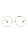 Chloé Core 57mm Square Optical Glasses In Gold