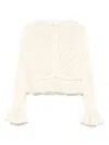 Chloé Latte-colored Crochet Cardigan In Blend In Neutral
