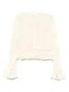 Chloé Latte-colored Crochet Cardigan In Blend In Neutral