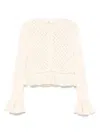 Chloé Latte-colored Crochet Cardigan In Blend In Neutral