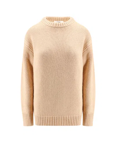 Chloé Cotton And Cashmere-blend Sweater In Neutrals