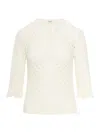 Chloé Polo Shirt With Lace Collar And Perforated Design