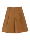 Chloé Cotton Bermuda Shorts In Brown