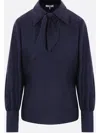 Chloé Cotton Blouse In 蓝色