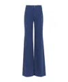 Chloé Cotton Canvas Bell Bottoms In Blue