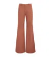 Chloé Chloe Women Pantalone Dalla Gamba Ampia In Cotone Mattone In Brown