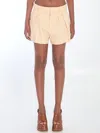 Chloé Cotton Canvas Mini Shorts