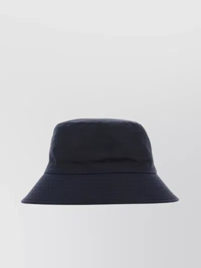 Chloé Cotton Cap With Wide Brim And Stitched Detailing In Black