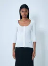 Chloé Women Cotton Cardigan In White