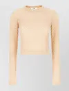 Chloé Skin Pink Cotton Sweater In Brown