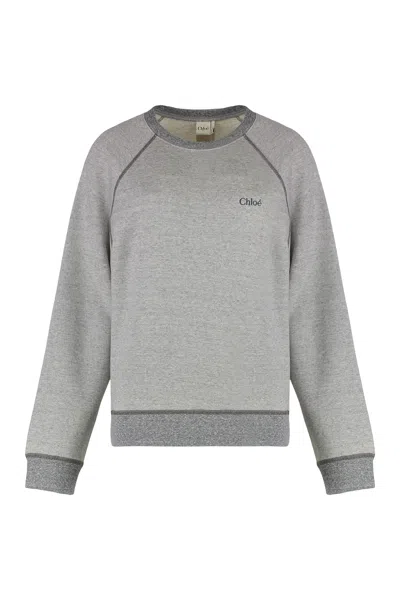 CHLOÉ CHLOÉ COTTON CREW-NECK SWEATSHIRT