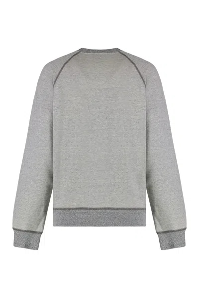 Chloé Cotton Crew-neck Sweatshirt In Gray