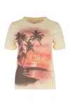 Chloé Cotton Crew-neck T-shirt In White
