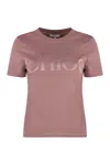 Chloé Cotton Crew-neck T-shirt In Multi