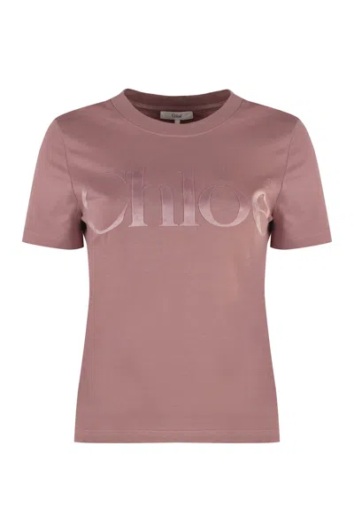 CHLOÉ COTTON CREW-NECK T-SHIRT
