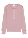 Chloé Knit Pullover Long Sleeves Crew Neck Ribbed In Purple