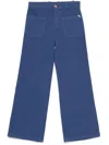 Chloé Chloè Cotton Cropped Pants In 蓝色