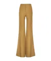 Chloé High-waisted Tailored Trousers With Flared Legs In Brown