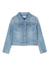 Chloé Stretch Cotton Denim Jacket In Blue