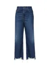 Chloé Cropped Wide-leg Jeans In Blue