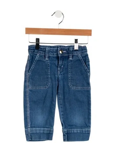 Pre-owned Chloé Babies' Cotton Denim Pants In Blue