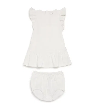 Chloé Kids' Cotton Dress And Bloomers Set In White