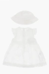 Chloé Cotton Dress With Bucket Hat In White