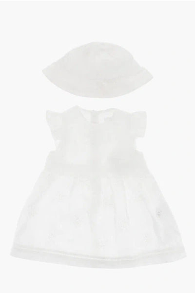 Chloé Cotton Dress With Bucket Hat In White