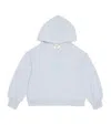 Chloé Cotton Embroidered Hoodie In Blue