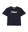 Chloé Logo-print Cotton T-shirt In Navy