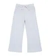 Chloé Cotton Embroidered Sweatpants In Blue