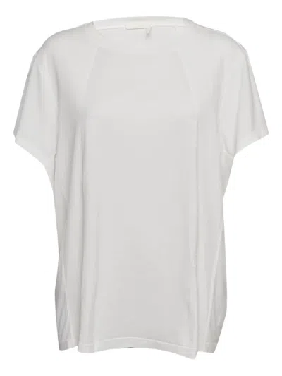 Pre-owned Chloé Cotton Embroidered T-shirt In White