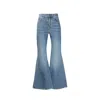 Chloé Blue Cotton Flared Jeans In Blue