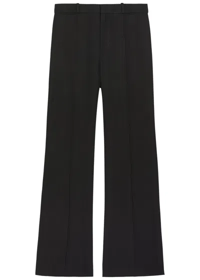 Chloé Chloe Cotton Flared-leg Trousers In Black