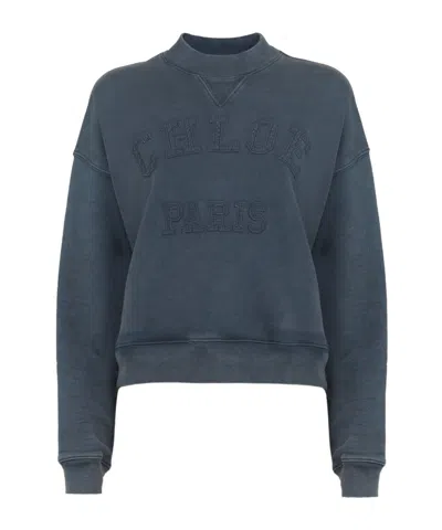 CHLOÉ CHLOÉ LOGO DETAILED LONG SLEEVED SWEATSHIRT