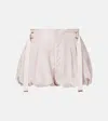 Chloé Cotton Gabardine Shorts In Purple
