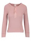 Chloé Knit Pullover Long Sleeves Crew Neck Ribbed In Pink